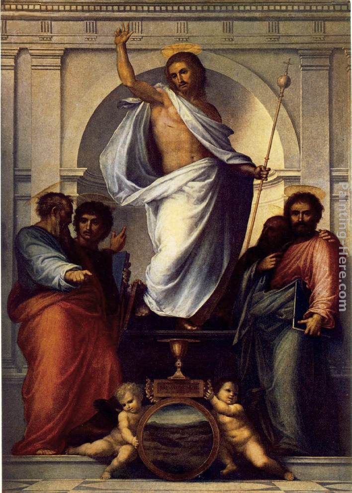 Christ with the Four Evangelists painting - Fra Bartolommeo Christ with the Four Evangelists art painting